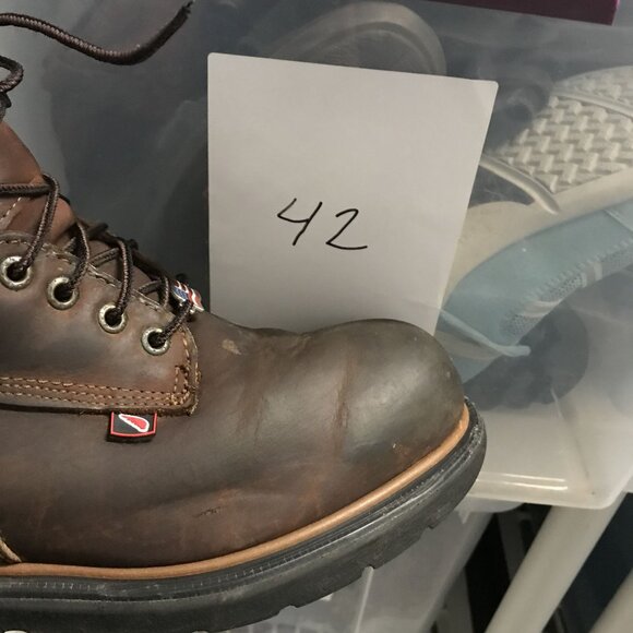 RED WING 415 DynaForce 6" ASTM Brown Leather Work Boots Mens 7/39 Made USA - Picture 10 of 10